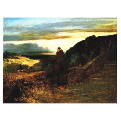 Carl Blechen. Mönch auf der Terasse, 1829