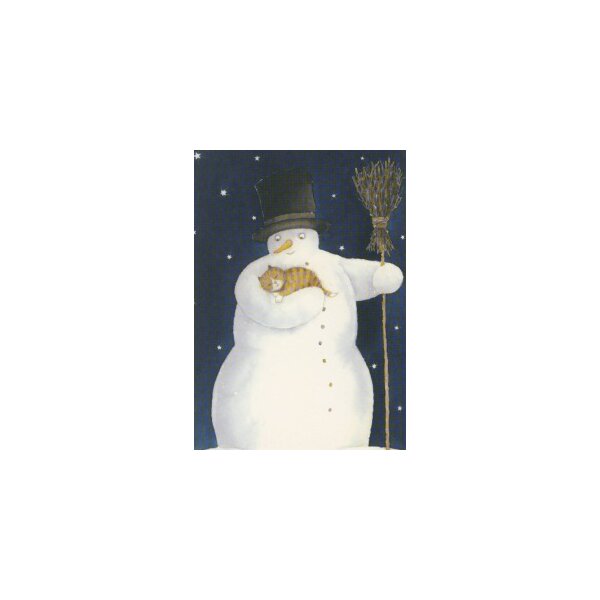 Catarina Kruusvai. Schneeman mit Katze