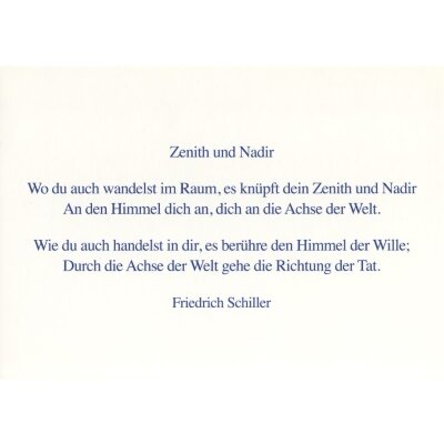 Friedrich Schiller. Zenith und Nadir