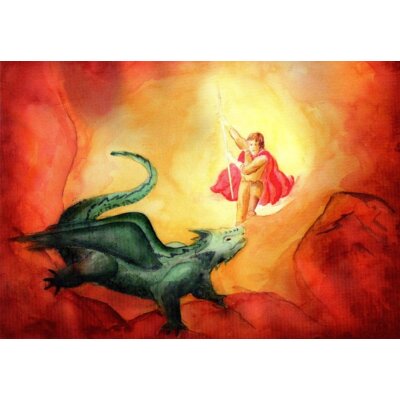Karin Greisner. Sankt Michael mit Drachen,2020