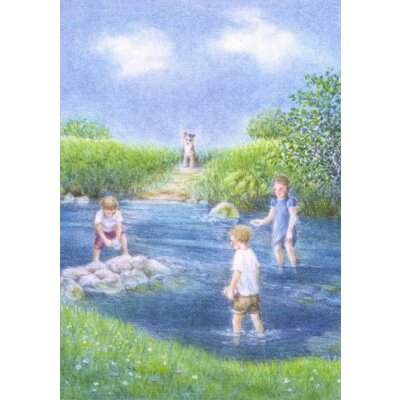 Monika Speck. Kinder spielen am Wasser
