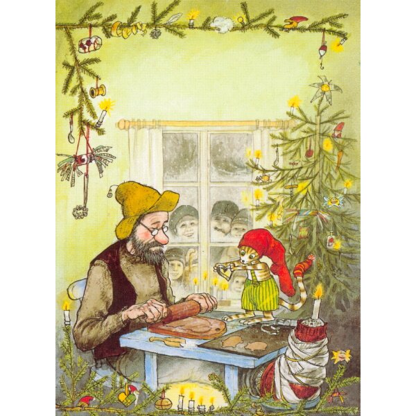 Sven Nordqvist. Pettersson backt einen Kuchen