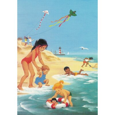 Gerda Muller. Sommer, Kinder am Meer. KK