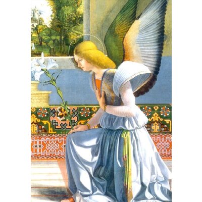 Previtali, A. Verkündung an Maria, Ausschnitt um 1505