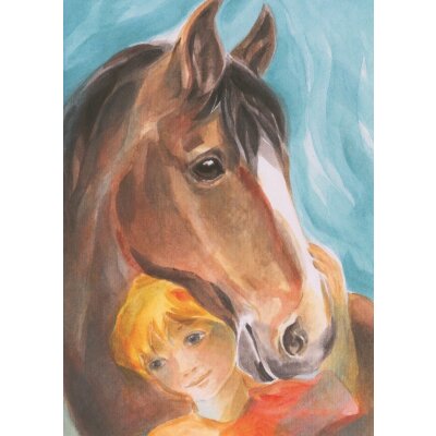 Marie Laure Viriot. Pferd und Kind und Pferd