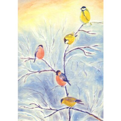 Erika Hoffmann. Vögel im Winter