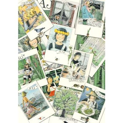 Lena Anderson. Linea-Monatskarten - 12er Set