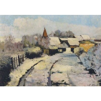 Rudolf Bartels. Schwan im Winter, um 1915