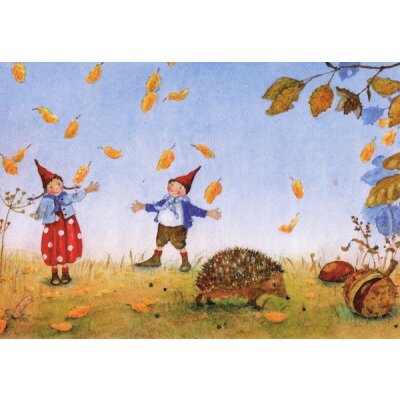 Daniela Drescher. Pippa & Pelle im Herbstwind mit Igel