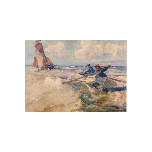 Poppe Fokerts. Bewegte See mit Booten, 1925