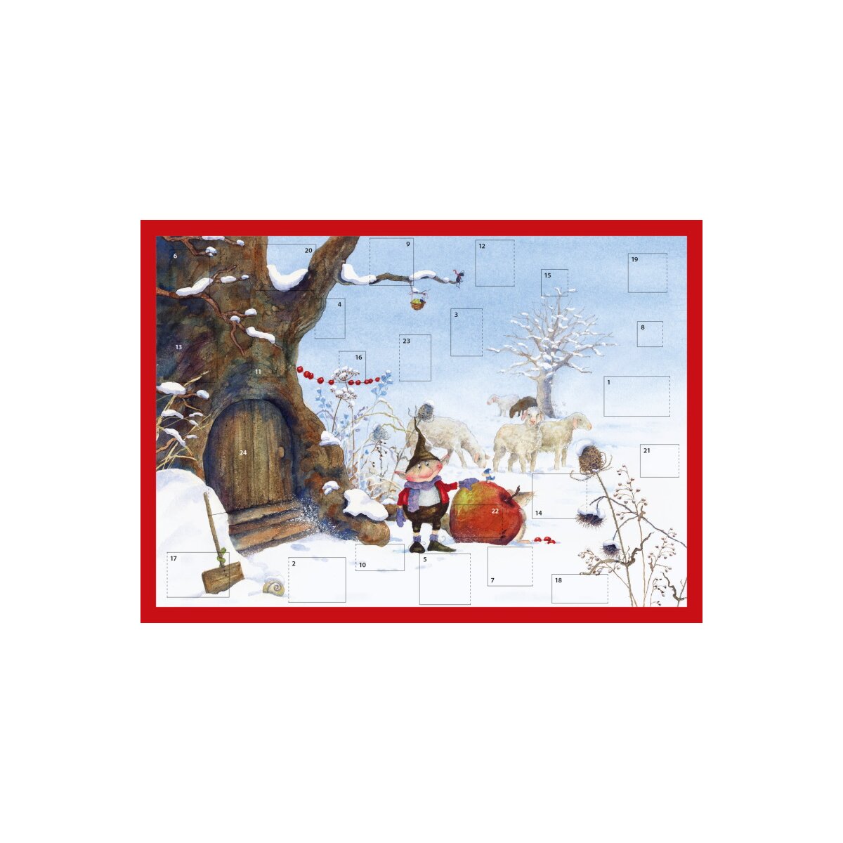 Mini Bastelset Weihnachtswichtel zum Aufhängen, 11 cm