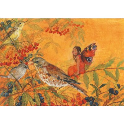Daniela Drescher. Elfenland 2, Elfe mit Vogel
