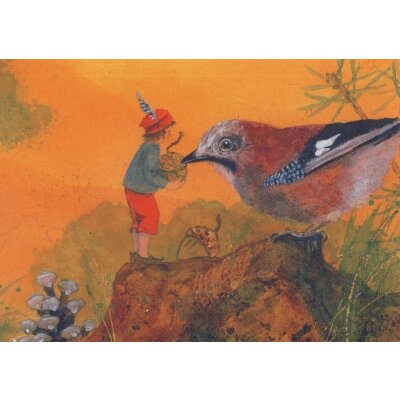 Daniela Drescher. Kleine Elf mit Vogel