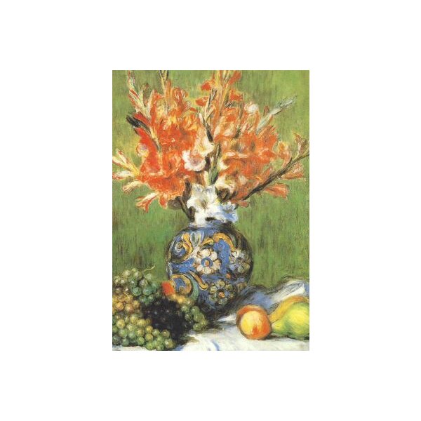 Piere-Auguste Renoir. Große Vase mit Gladiolen