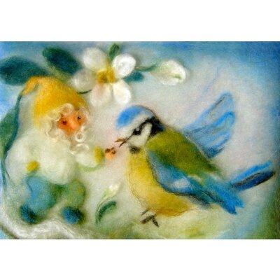 Franziska Kopp. Zwerg mit Blaumeise