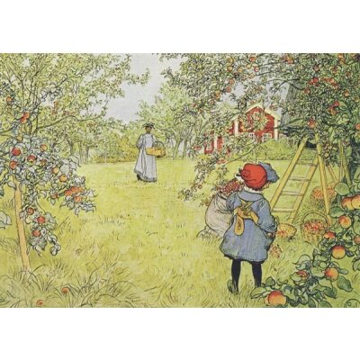 Carl Larsson. Apfelernte, 1904