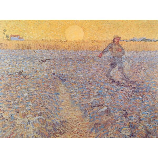 Vincent van Gogh. Der Sämann auf dem Felde. Kunstdruck 34 x 49 cm.