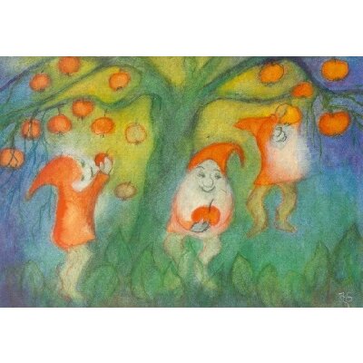 Scholzen-Gnad. Zwerge bei Apfelbaum