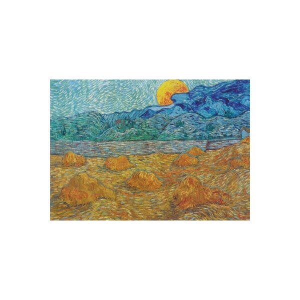 Vincent van Gogh. Abendlandschaft bei Mondaufgang, 1889