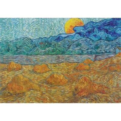 Vincent van Gogh. Abendlandschaft bei Mondaufgang, 1889