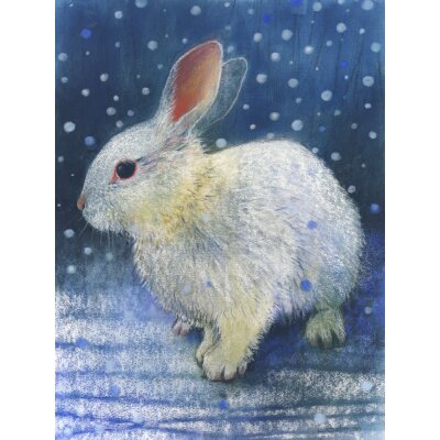 Loes Botman. Weißes Kaninchen, 2014 Pastell