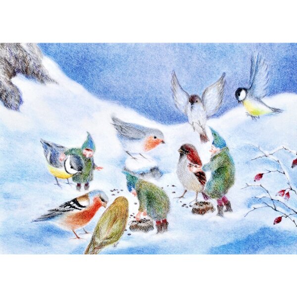 Monika Speck. Fütterung der Wintervögel
