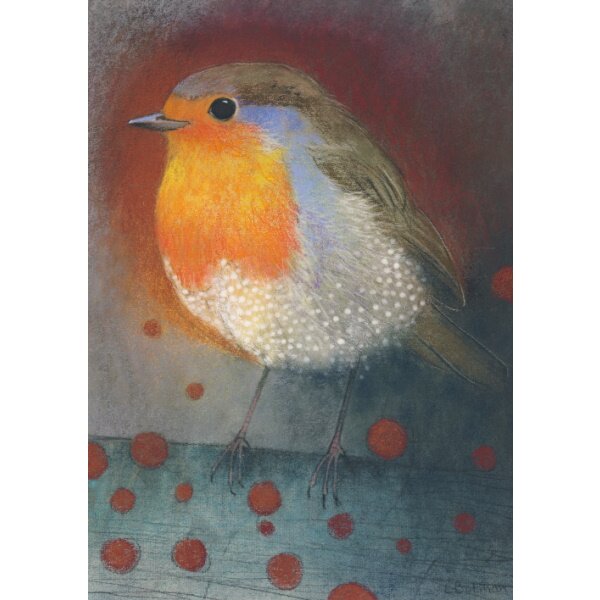 Loes Botman. Rotkehlchen, 2014 Pastell