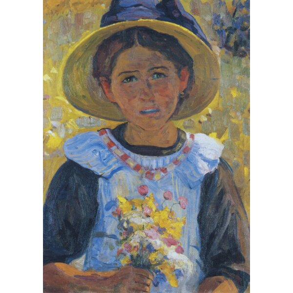Elisabeth Büchsel. Mädchen mit Blumenstrauß.