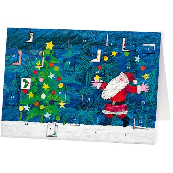 Adventskalender als Doppelkarte im DIN-A6 Format