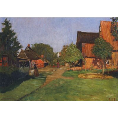 Otto Modersohn. Bauernhäuser in Fischerhude, 1908