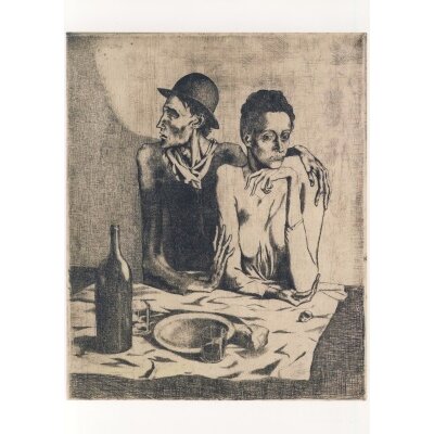 Pablo Picasso. Das karge Mahl, 1904