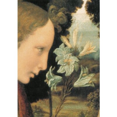 Leonardo da Vinci. Engel mit Lilie, Ausschnitt