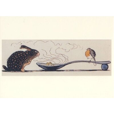 Ernst Kreidolf. Hase und Vogel