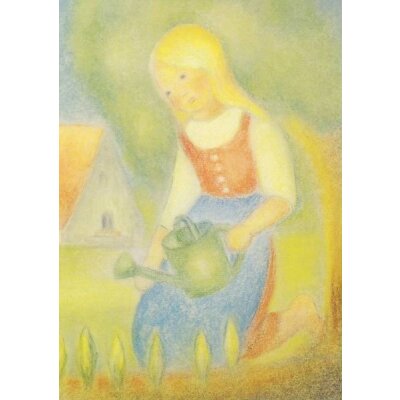 Ruth Elsässer. Mädchen mit Gießkanne
