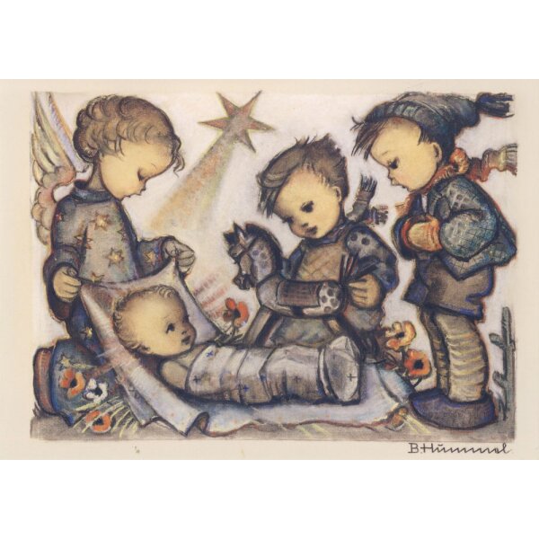 Hummel. Beim Christkindlein.