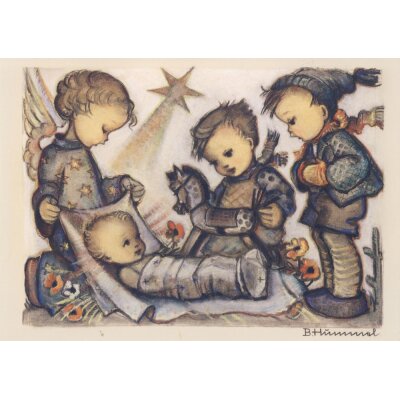 Hummel. Beim Christkindlein.