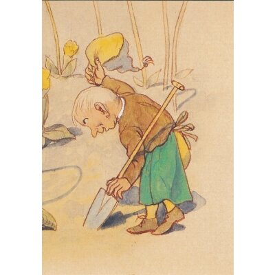 Ernst Kreidolf. Der Gärtner im Schlüsselblumengarten, Auss.