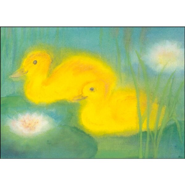 Dorothea Schmidt. Zwei Enten im Teich