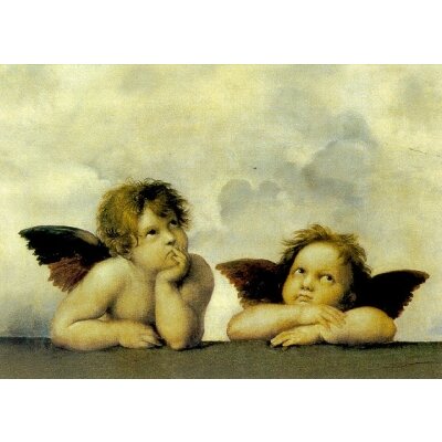 Raffael. Zwei Engel, Ausschnitt aus: Sixtinische Madonna. KD "A"