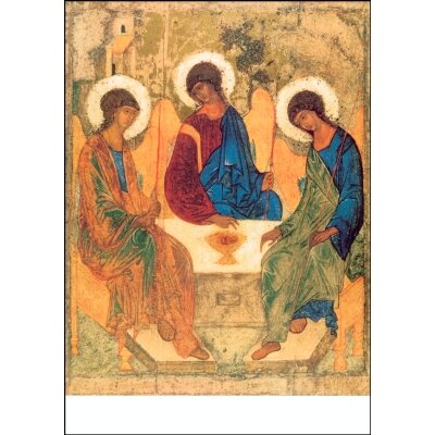 Andrej Rublew. Die Heilige Dreifaltigkeit, Ikone, um 1411. KD "A"