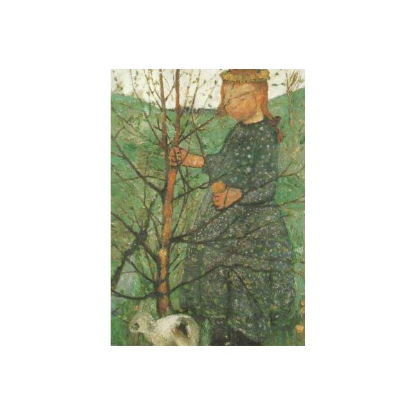 Modersohn-Becker. Bauernkind mit Kaninchen, um 1902/03. KK