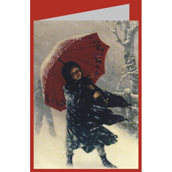 Carl Kronberger. Kinder im Schneesturm.