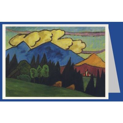 Gabriele Münter. Berglandschaften mit Tannen, 1910. DK