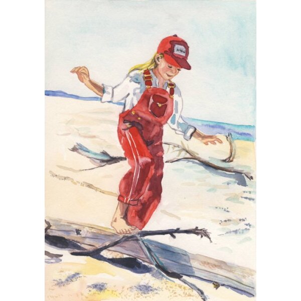 Anne C. Wenzel. Mädchen am Strand