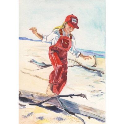 Anne C. Wenzel. Mädchen am Strand