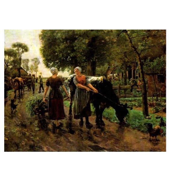 Max Liebermann. Holländische Dorfstraße, 1885