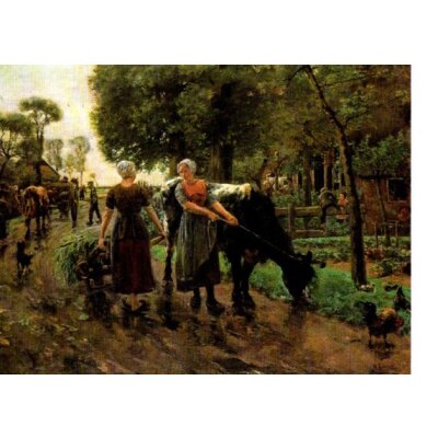 Max Liebermann. Holländische Dorfstraße, 1885