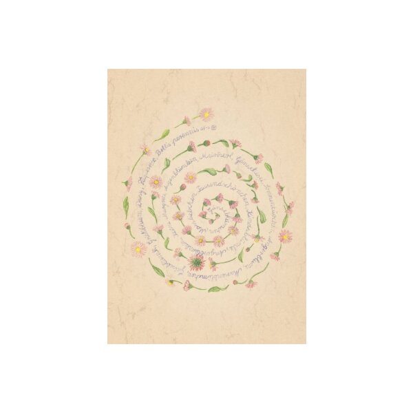 Anna Malten. Gänseblümchenspirale, ca 12 x 16 cm