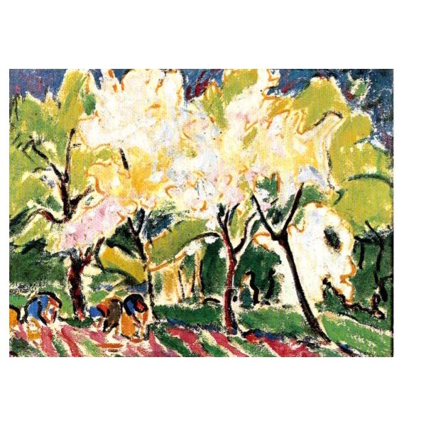 Ernst Ludwig Kirchner. Blühende Bäume, 1909
