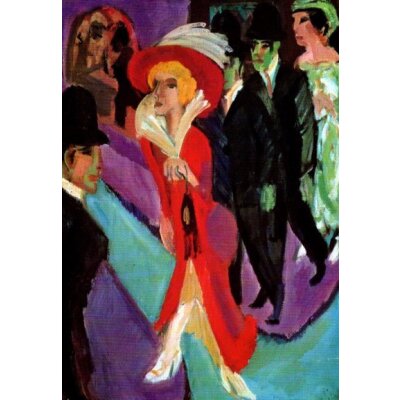 Ernst Ludwig Kirchner. Straße mit roter Kokotte...